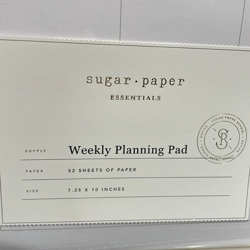 Sugar Paper Undated Weekly Planning Pad